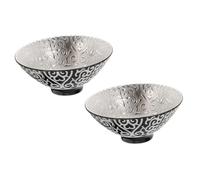 Luxshiny 2 Pcs Tea Cups with Gilded Silver Interior Sturdy Gongfu Tea Bowls for Vintage Chinese Tasting Portable and Easy to Clean Elegant Design for Home Office and Travel