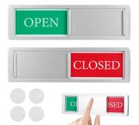 Luxshiny 2 Pieces Dishwasher Magnetic Sliding Open Closed Signs, Acrylic Resin Material, 17.7 X 5.2 X 0.5 Cm, Privacy Indicator for Kitchen and Office Use