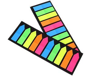 Luxshiny 2 Sets Book Page Markers Sticky Index Tabs Pet Material Assorted Color Easy to Remove and Reposition Mark The Focus Home and Work Use for Office Staff and Individuals