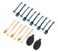 Luxshiny 2 Sets Multipurpose Electronic Clean Kit with Rubber and Wood Cleaning Brushes for Dust Removal and Impurity Blowing, for Headphone and Tablet Maintenance Random Color