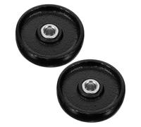 Luxshiny 2 Ton Horizontal Floor Jack Replacement Wheels 2pcs Metal Jack Front Casters Rollers for Utility Trailer Bearing Parts
