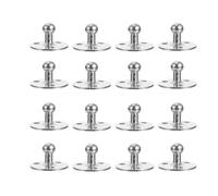 Luxshiny 20 Pcs Round Lift Support Bracket Ball Gas Strut Mounting Base for Desks and Flat Box Spring Hatch, Silver Iron Material with Professional Design, Easy to Use for Indoor and Light