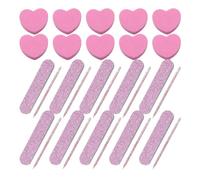 Luxshiny 20 Sets Nail Buffer Blocks Nail Sticks Lightweight Sponge and Plastic Polishers with Good Polishing Effect for Designs