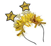 Luxshiny 2026 New Year Eve Hair Accessories Glitter Star Headband with Golden Iron and Fabric Material, Resist Fading and Versatile Use for Holiday Party and Year Party