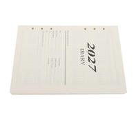 Luxshiny 2027 Daily Monthly Planner Refills with 176 Refillable Beige Paper Pages, 6-hole A5 Design Prepunched Loose Leaf Inserts for Home and Carrying in Bags or Purses