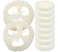 Luxshiny 20pcs Beige Loofah Soap Gripper Pads Round Shape Versatile Natural Soap Holder Tray that Prevents from Becoming Mushy for Bathroom and Tabletop Use
