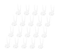 Luxshiny 20pcs Bird Cage Fork Bird Food Holding Forks Simple to Attach Securely Easy to Fix Plastic Small Size Suitable for Cages with Wire Spacing of 1-1.5cm for Parrot Fruit