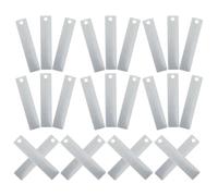 Luxshiny 20pcs Copper Electrodes for Fruit Battery Science Experiments, Easy Connection to Multimeters and Wires, Silver Electroplating Strips for Classroom and Team Projects