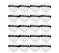 Luxshiny 20pcs Crystal Fluff Powder Applicator Set, Simple Shaped Small Makeup Pads for Comfortable Loose Powder Application, Suitable for Home and Salon Use Random Color