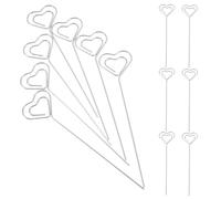 Luxshiny 20pcs Heart Shape Wire Memo and Photo Clips Metal Wire Iron Table Card Holders Simple Elegant Design for Holding Table Numbers and Versatile Use Decoration and Organization