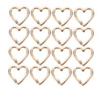Luxshiny 20pcs Heart Shaped Spring Snap Carabiner Clips Zinc Alloy Keychain Hooks with Smooth Secure Action Compact Portable Mini Buckles for Backpack Dog Leash Water Bottle Holder