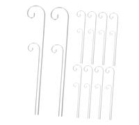 Luxshiny 20pcs Metal Plant Label Hooks with Curled Tip Shepherd Hook Design for Outdoor Garden Use Sign Hanging Rods for Vegetable Markers and Flower Planters Easy Ground Insertion