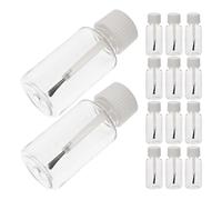 Luxshiny 20pcs Nail Polish Bottles with Brush 20ml Pet Plastic Refillable Containers for Nail Art with Advanced Seal Protection and High Transparency