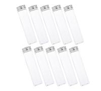 Luxshiny 20pcs Plastic Test Tubes Flat Bottom Storage Tubes 110ml with Anti-leak Performance and Easy to Carry Design for Scientific Experiments and Wedding Rewards