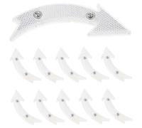 Luxshiny 20pcs Replaceable Bicycle Wheel Reflectors Portable Bike Reflectors for Mountain Bikes High Visibility Safety Warning Signs Easy Installation White Reflective Accessories
