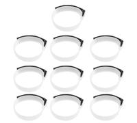 Luxshiny 20pcs Soccer Goal Net Fixing Straps White Nylon and Polyester Material for Secure Attachment on Soccer Goal Frames and Posts, Stable for Outdoor Play on Grass