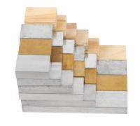 Luxshiny 24pcs Density Blocks for Physics Experiments Mixed Material Rectangular Blocks Science Education Products for Classroom Lab and Homeschool Learning