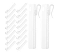 Luxshiny 25pcs Plastic Pinch Curtain Hooks 7.5cm Ratchet Window Curtain Clips Adjustable Pleated Tape Hooks for Home and Shower Hanging