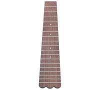 Luxshiny 26 Inch Ukulele Made of Brown Wood Fingerboard Replacement Easy to Use and Comfortable with 18 Frets and 3mm White Inlay Dots Suitable for Ukulele Repair and DIY