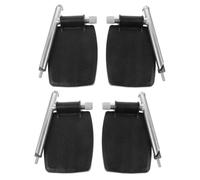 Luxshiny 2pair Universal Wheelchair Pedal Footrests Replacement with Foldable Metal and Abs Structure, DIY Adjustable Footrest Pads with Heel Loops for Daily Use and Routine Outings