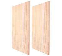Luxshiny 2pcs 16x8 Inch Beige Unfinished Wood Planks Rectangular Boards for Living Space and Offices, Supporting Weighty Objects and Accepting Stains, for Crafting and Furniture Dividers
