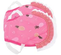 Luxshiny 2pcs Adjustable Pink Pineapple Printed Hen Saddles Chicken Aprons Polyester Back Protectors for Poultry Care and Pecking Prevention