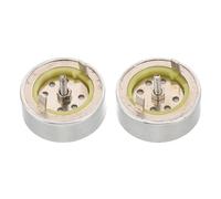 Luxshiny 2pcs Alloy Condenser Microphone Core Replacement for Recording Setups with Noise Reduction and Wide Compatibility, Silver Mic Core for Voice Recognition and Live Streaming