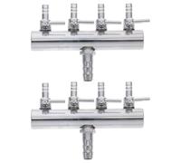 Luxshiny 2pcs Aquarium Diverter Air Pump Splitter Flow Control Valve for Fish Tank Accessories Airline Tube Hose Oxygen Regulator