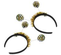 Luxshiny 2pcs Bee Tentacle Headband Set with Glitter Tinsel and Foil Strips, Foam and Plastic Material, Nonslip Versatile Costume Accessory for Halloween and Stage Performances, Women’s