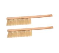 Luxshiny 2pcs Beekeeping Brush with Double Row Soft Pig Bristles Gentle Hive Cleaner for Beekeepers Apiculture Tool Safe for Bees and Honey Nest Maintenance