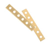 Luxshiny 2pcs Brass Acoustic Guitar Bridge Pin Hole Repair Plates with Hole, Pin Spacer for Structural Stability and Soundboard Protection, for Luthier Repair Supplies and DIY
