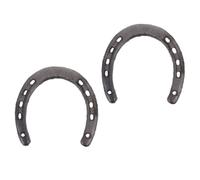 Luxshiny 2pcs Cast Iron Horseshoe Wall Hanging Decor Indoor Outdoor Rustic Horseshoe Ornament for Home Wall Art Craft, Vintage Style Hanging Ornament for Living Room and Garden