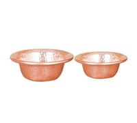 Luxshiny 2pcs Copper Offering Bowls for Buddhist Ritual Bowl Settings and Homes Multiuse Design with Corrosion Resistance Vintage Artistic Style