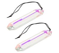 Luxshiny 2pcs Crystal Ball Prism Hanging Window Prism with Rainbow Effect Creation White Crystal Glass Mood Booster for Weddings and Home Decoration