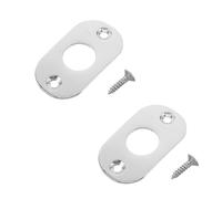 Luxshiny 2pcs Electric Guitar Jack Plates for Electric Guitar and Bass, Metal Silver Replacement Jack Plate, Reliable Mounting for Guitar Audio Cable Interface
