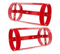 Luxshiny 2pcs Fire Extinguisher Brackets Holders Metal Rustproof Strong Fixing Wall Mount for Car and Home Use, Sturdy Iron Construction with Space Optimisation Feature