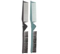 Luxshiny 2pcs Folding Hair Styling Comb Portable Salon Folding Comb Bristle Design for Travel for Straightening and Curling Hair for Home Use