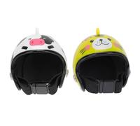 Luxshiny 2Pcs Funny Chicken Helmet Hat for PET Birds, Parrot Headwear, PP Hard Hat, Rain Protection, Prevents Pecking, PET Safety Headgear