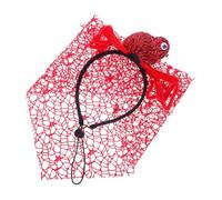 Luxshiny 2pcs Halloween Dog Bandana and Spider Headband Set for Pets, Polyester Material with Versatile Accessories, Adds Spooky Touch for Halloween Event Celebration