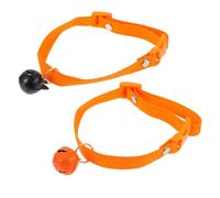 Luxshiny 2pcs Halloween Pet Collars with Pumpkin and Ghost Pendants for Dogs and Cats, Adjustable Comfortable Denim Material, for Party and Cosplay Events
