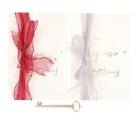 Luxshiny 2pcs Handy Wedding Oath Cards with Delicate Paper Design Elegant and Pretty Vows Books for Wedding Banquets Not Easy to Break Or Fade