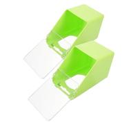 Luxshiny 2pcs Hanging Cage Feeder Bird Parrot Feeder Easy to Install Wear-resistant Plastic Large Capacity for Hanging on The of The Cage