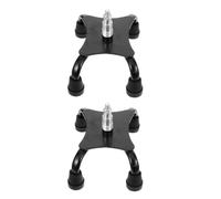 Luxshiny 2pcs Heavy Duty Crutch Feet Caps Replacement Tips for Walking Sticks and Canes, Non-Slip Rubber and Aluminium Alloy Covers, Quad Stable Design for Elderly Use and Hiking