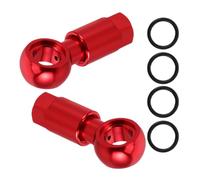 Luxshiny 2pcs Hydraulic Quick Connect Couplers for Bike Brake Hose Kit, Seamless Connection and Quick Installation, Aluminium Alloy Material with Eye Catching Red Design for Hydraulic