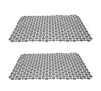 Luxshiny 2pcs Kitchen Sink Dish Drying Mat with Antislip Surface and Easy to Clean PVC Material, Black Basin Protector Pad for Home Gatherings and Kitchen Organization