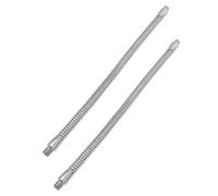Luxshiny 2pcs Led Gooseneck Extension Light Pole Flexible Soft Tube with External Thread 300mm Length Metal Plated for Diy Spotlight Lamp Accessories