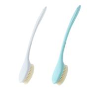 Luxshiny 2pcs Long Handle Body Brush Set with Soft Nylon Bristles for Bath and Bathroom Use, Exfoliating Bath Back Brush to Soften Skin and Remove Dust, Practical Bathing Accessories