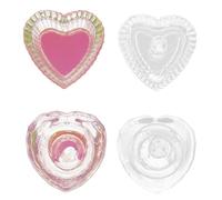 Luxshiny 2pcs Nail Crystal Glass Cup with Lid Lightweight Easy to Store Assorted Color Mini Acrylic Liquid Container for Professional and Home Use