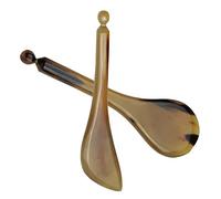 Luxshiny 2pcs Natural Yak Horn Acupuncture Point Pen Lightweight Trigger Point Massager for Eye and Face Portable Skin-Friendly Acupressure Tool for Travel and All Skin Types