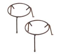 Luxshiny 2pcs Outdoor Campfire Cooking Tripod round Steel Frame, Triangular Legs and Reinforced Corner Supports for Enhanced Stability, for Camping Gatherings and Lightweight Hiking